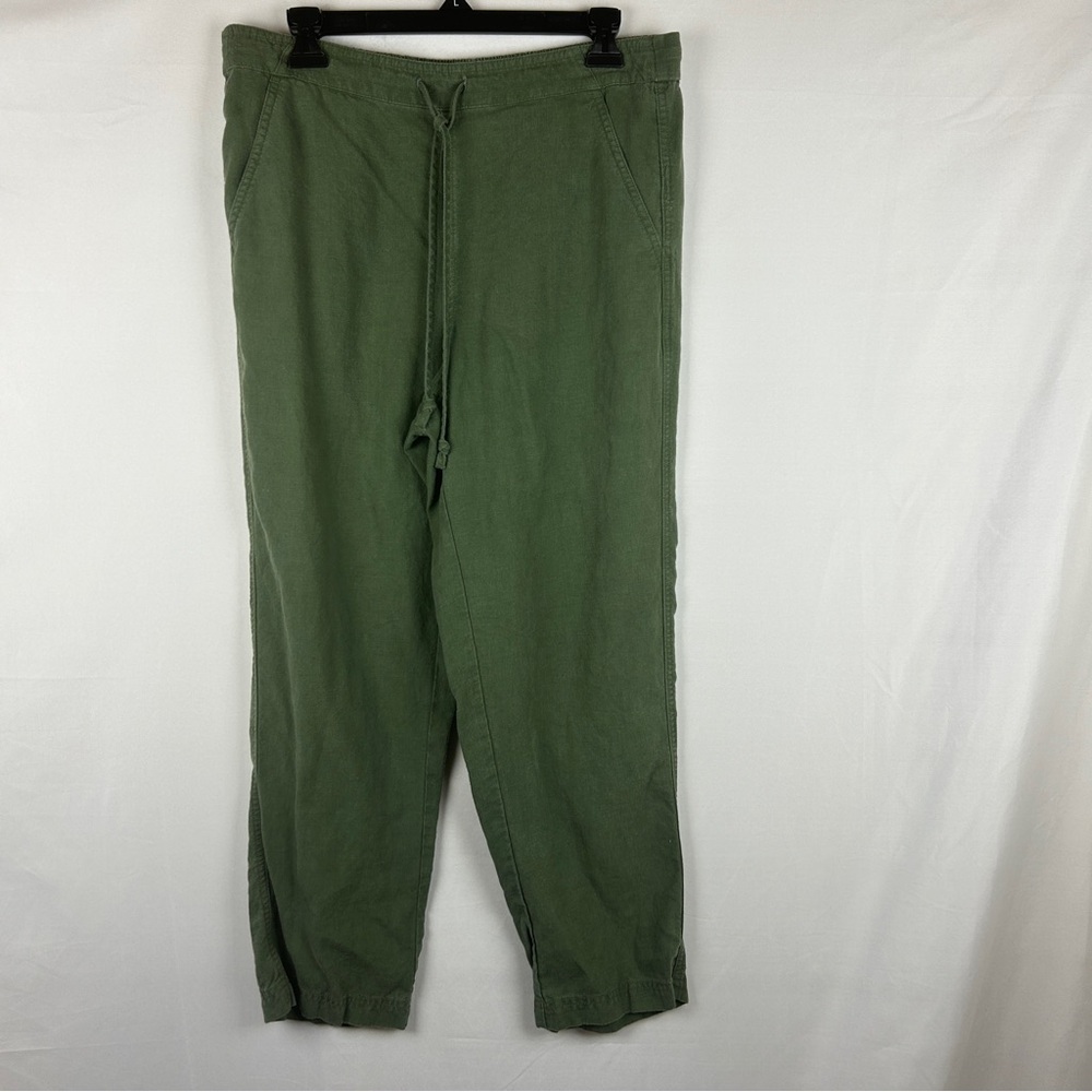 J.Crew linen blend elastic waist seaside pants size M style AN013
